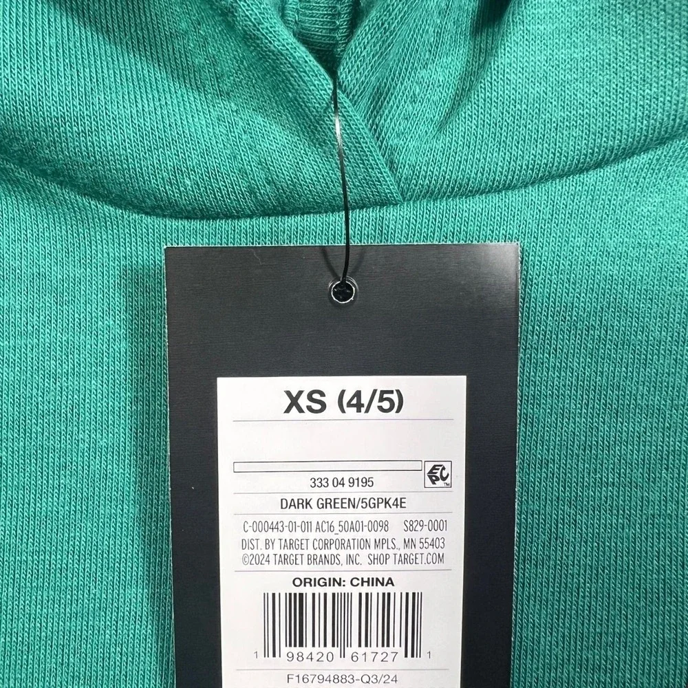 Art Class Girls XS 4/5 Green Hoodie NWT Jolly Era Disco Ball Christmas